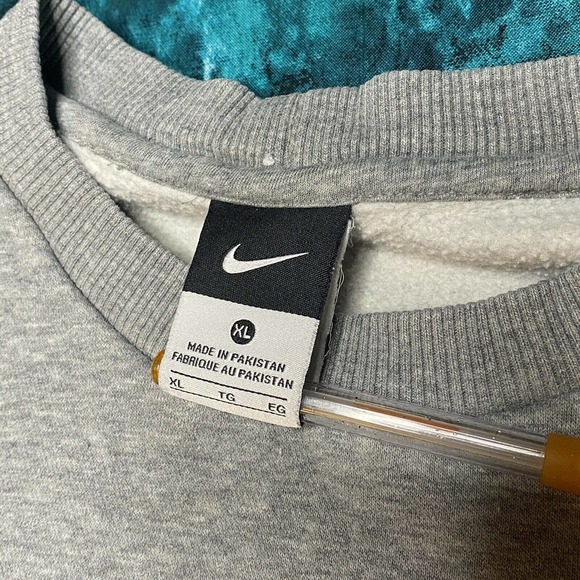 Nike Mini Swoosh Sweatshirt XL Heather Gray Crew - Picture 6 of 10